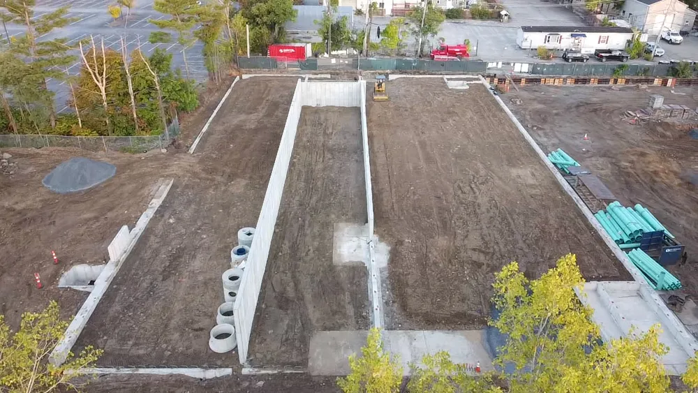 Early stage construction and concrete pouring